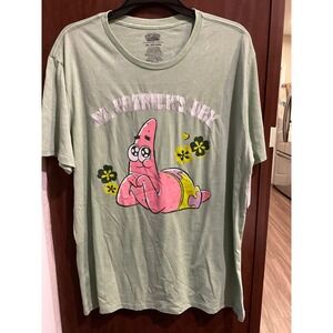 SpongeBob SquarePants Patrick Star Men's St. Patrick's Day Graphic Tee, Size 2XL